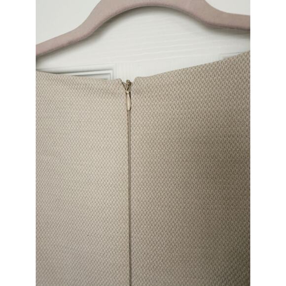 Antonio Melani Beige Lace Jacquard Sheath Dress 6 Champagne Career Semi Formal - Picture 6 of 8